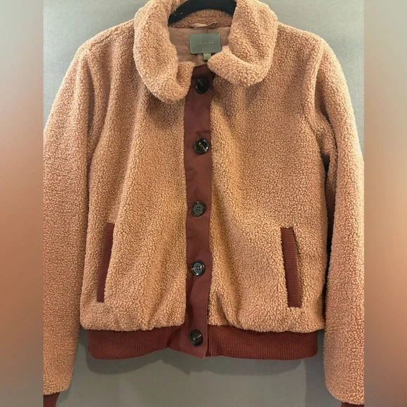 Skies are blue Sherpa Teddy jacket pinks medium women’s fall - Picture 2 of 5